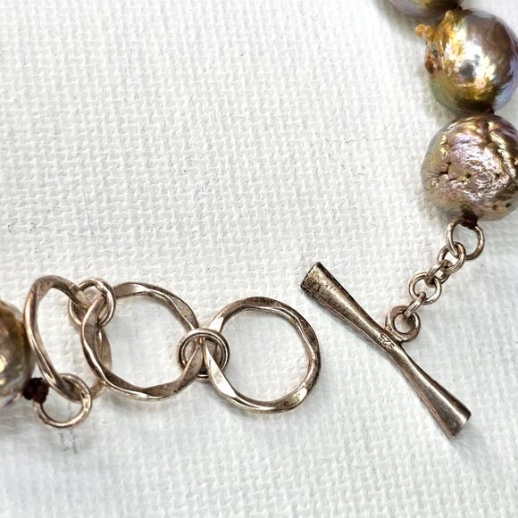 17" Pond Slime Kasumi Pearl Choker Princess Necklace by Freshwater Creations - Picture 6 of 10